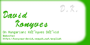 david konyves business card